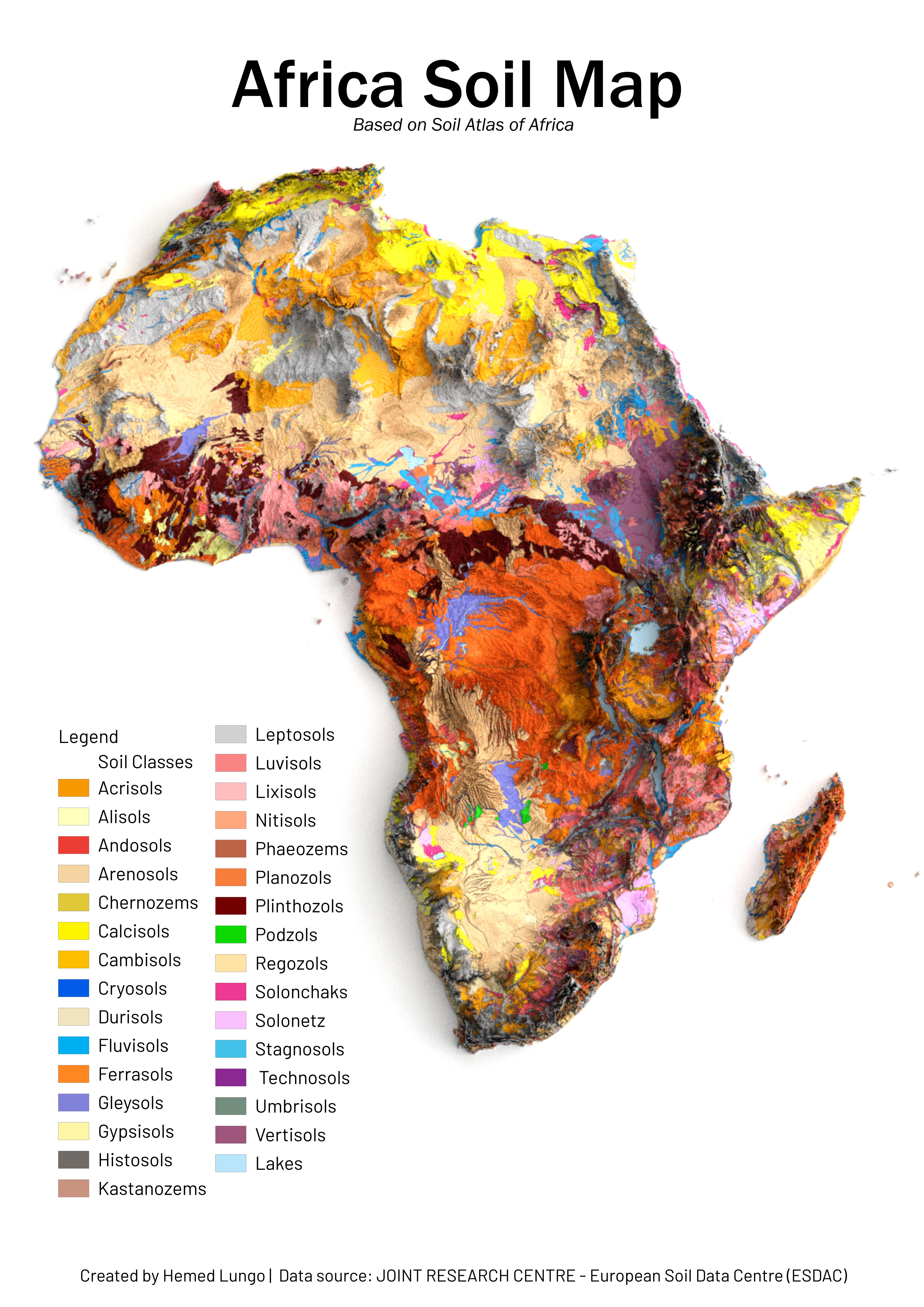 Mapping Africa's Soil: Insights from ESDAC