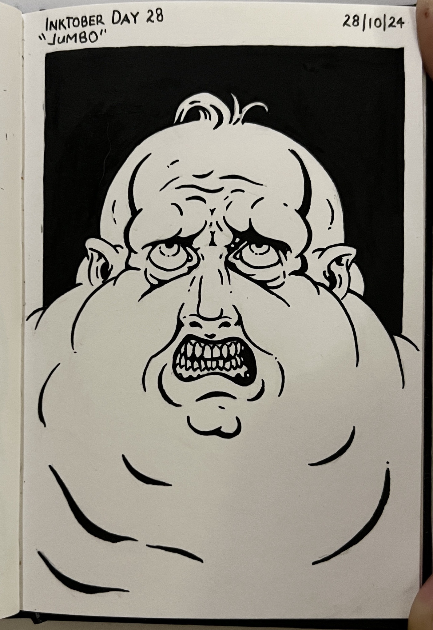 Inktober Day 28: Embracing the Jumbo Challenge