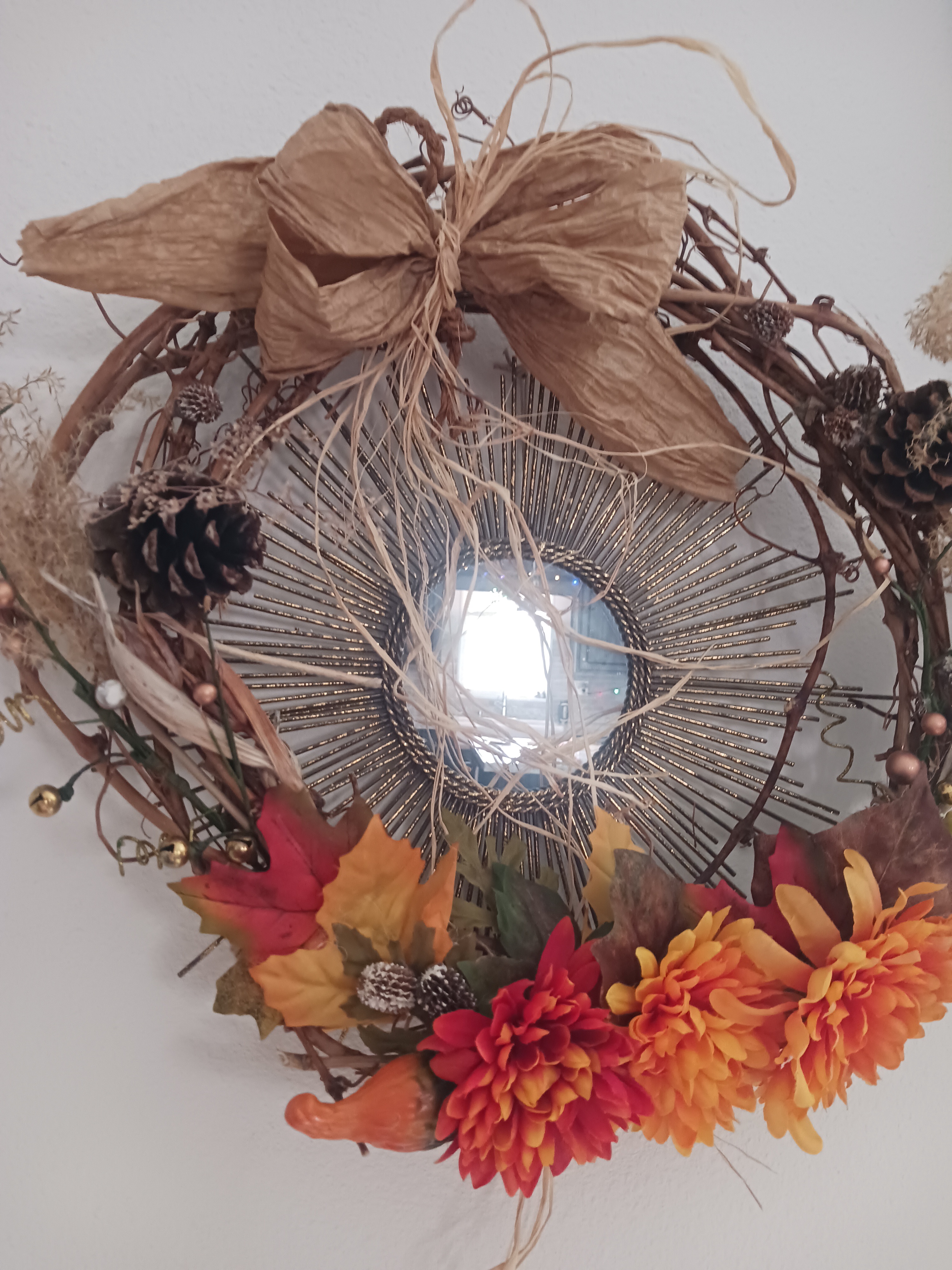 Proudly Representing Team Pinecone with My Fall Wreath