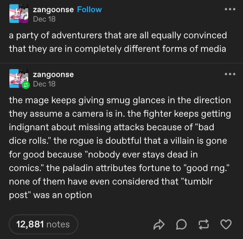 A Group of Adventurers Who Think They're in Different Universes