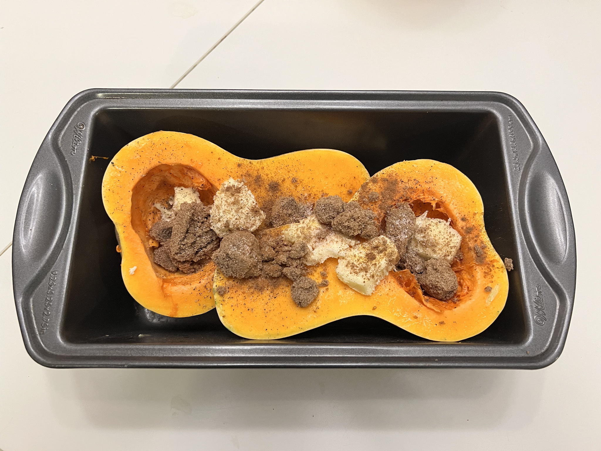 Savory Baked Squash with Butter and Brown Sugar