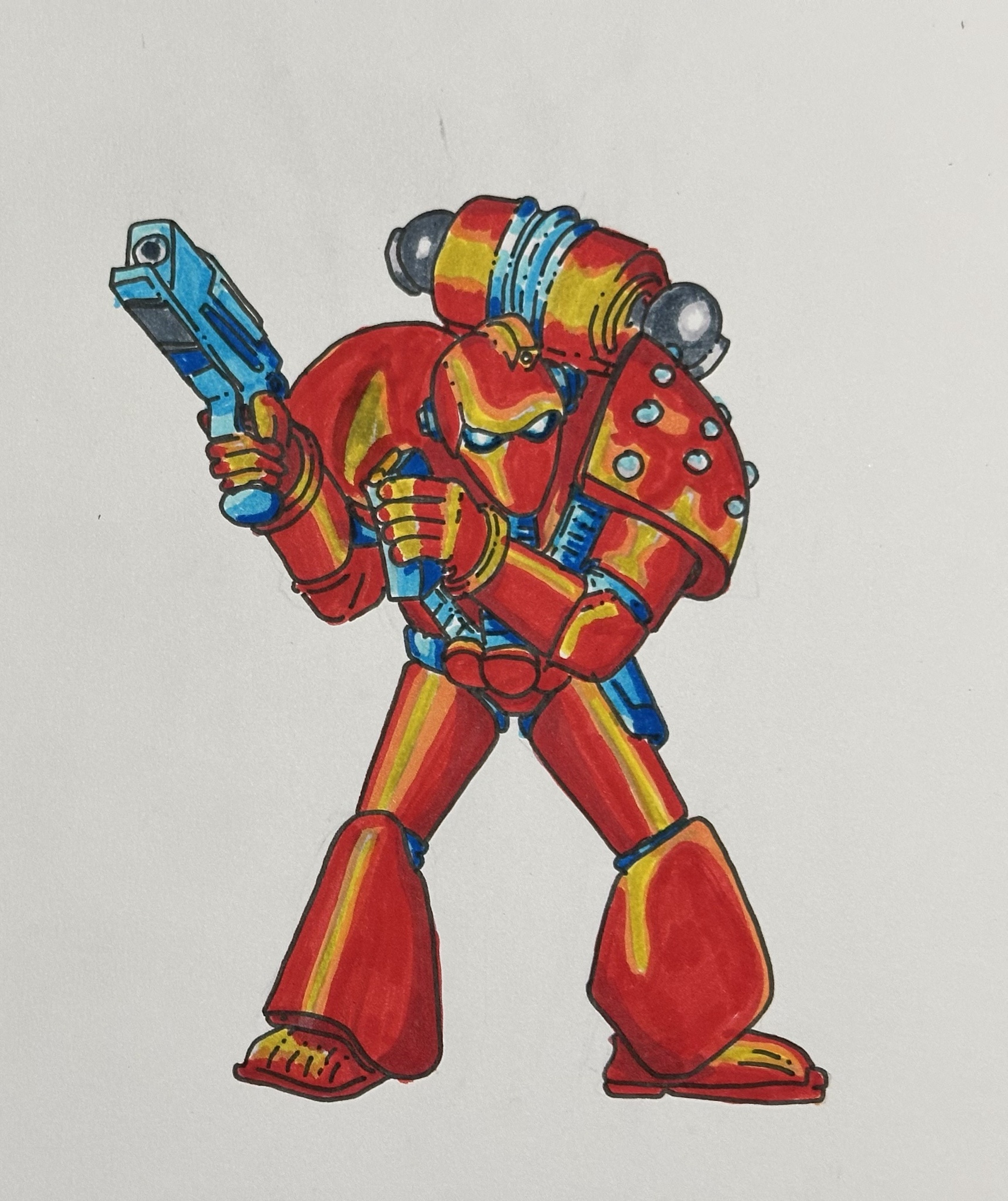 Classic Oldhammer Space Marine: A Nostalgic Icon