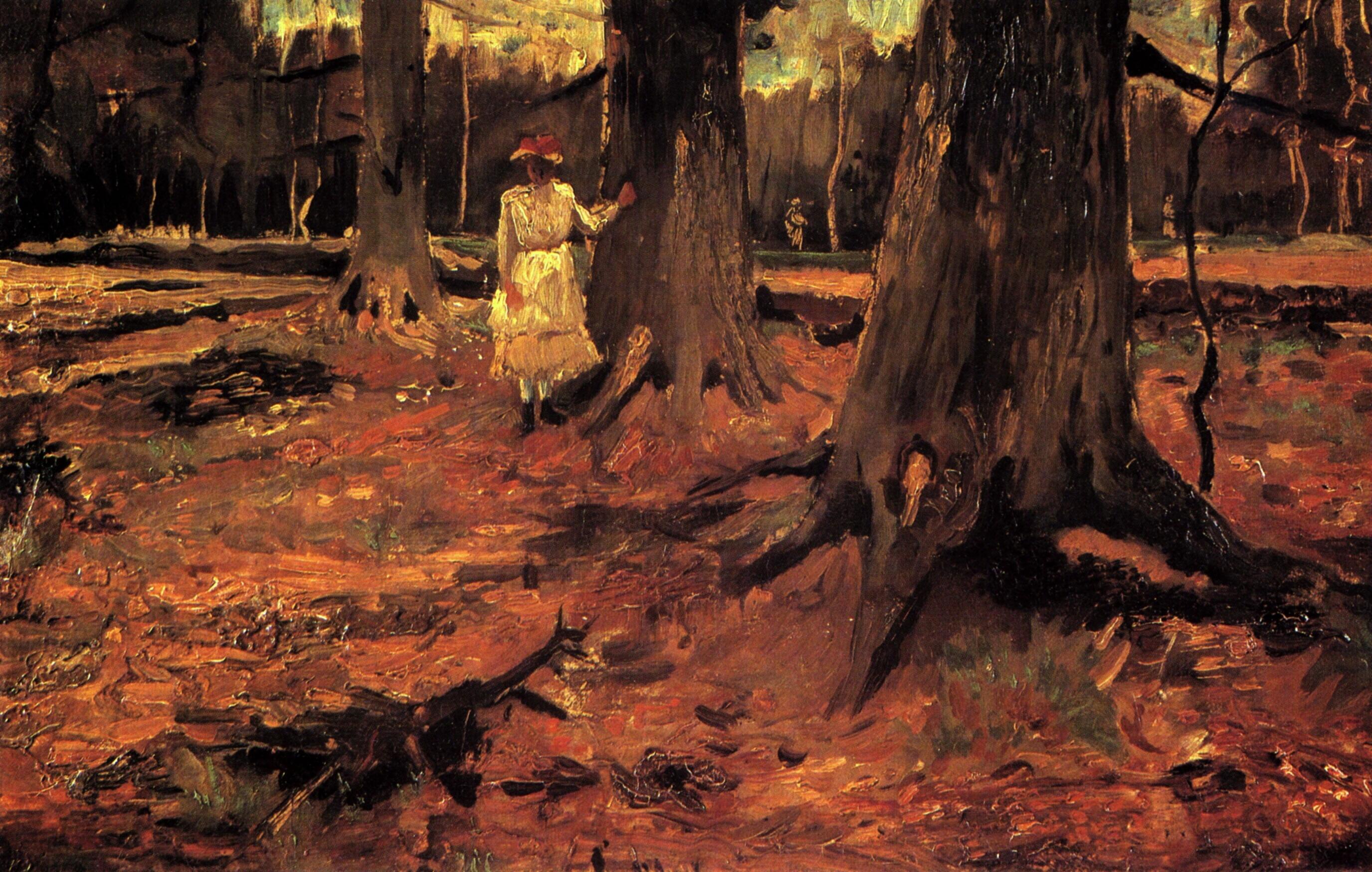 A Mysterious Girl Wandering in the Woods