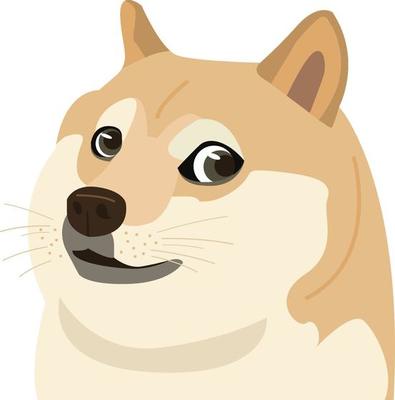 A whimsical take on the classic doge head!