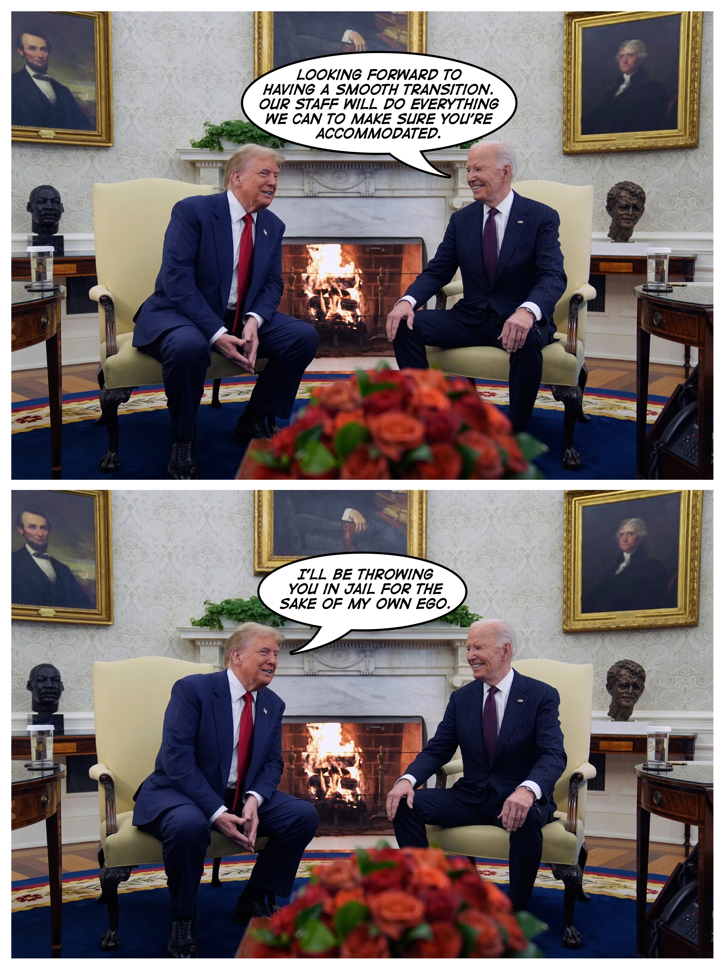 A showdown between Biden and Trump: the ultimate political face-off!