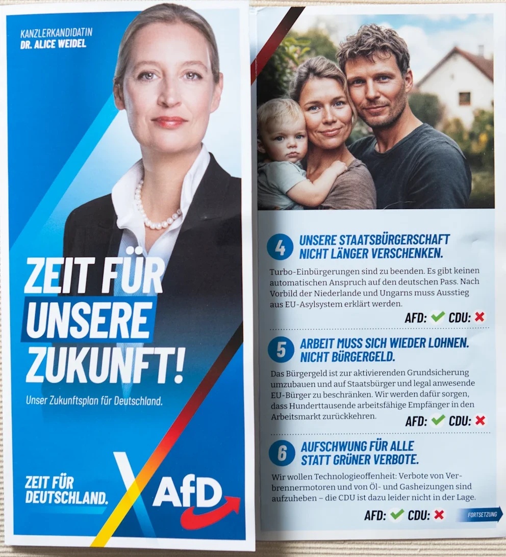 Unfolding the Hidden Message in This AfD Election Flyer