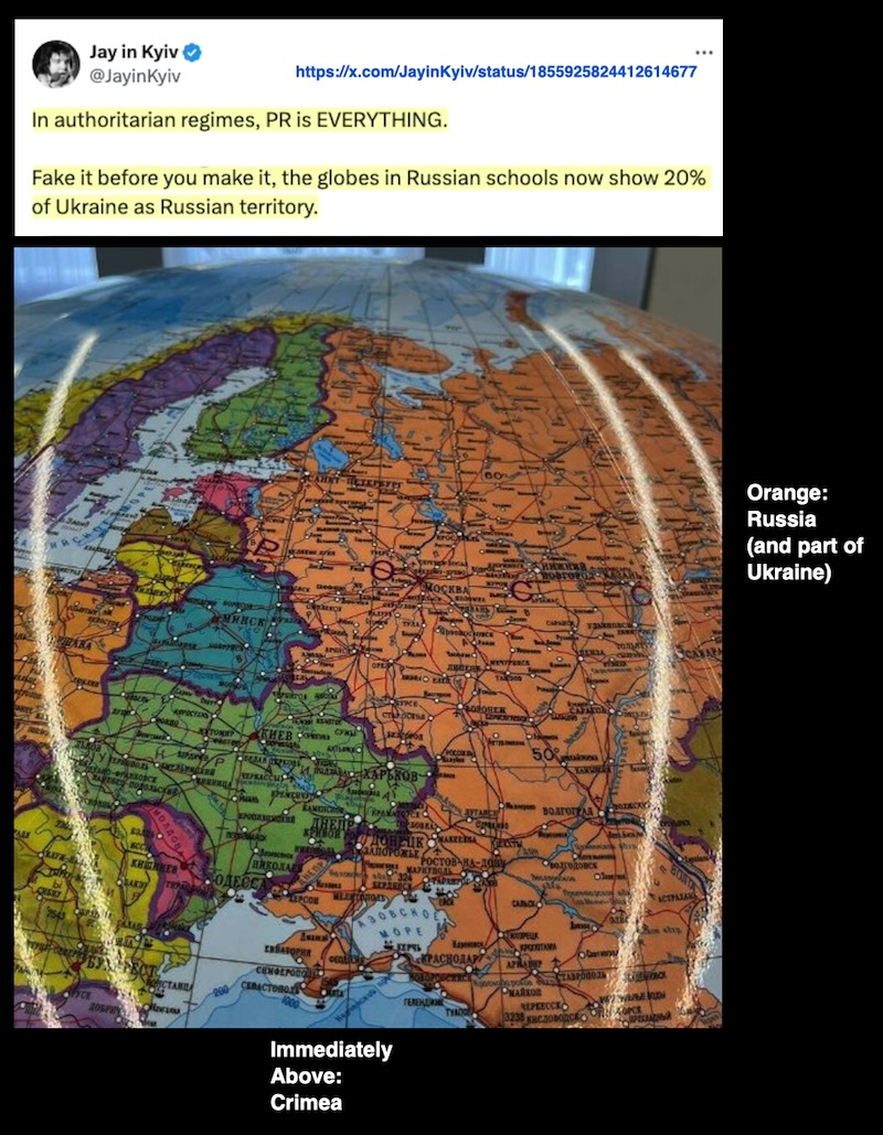 A Unique Perspective on a Russian Globe