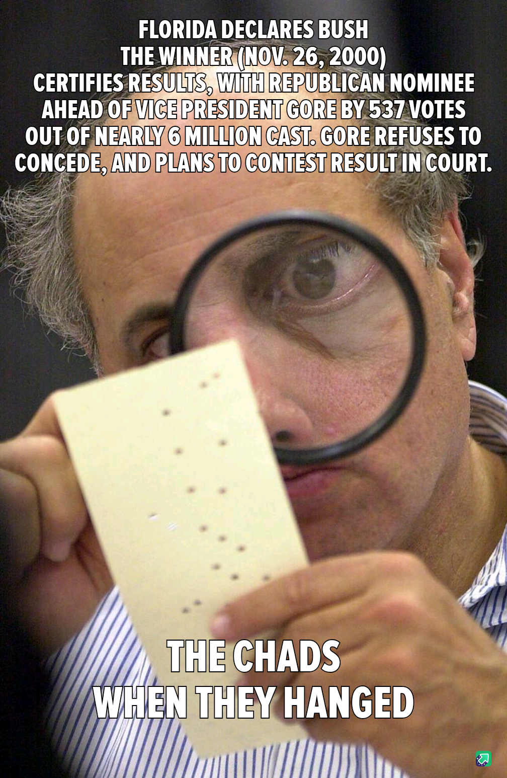 The power of 537 votes: every single one counts.