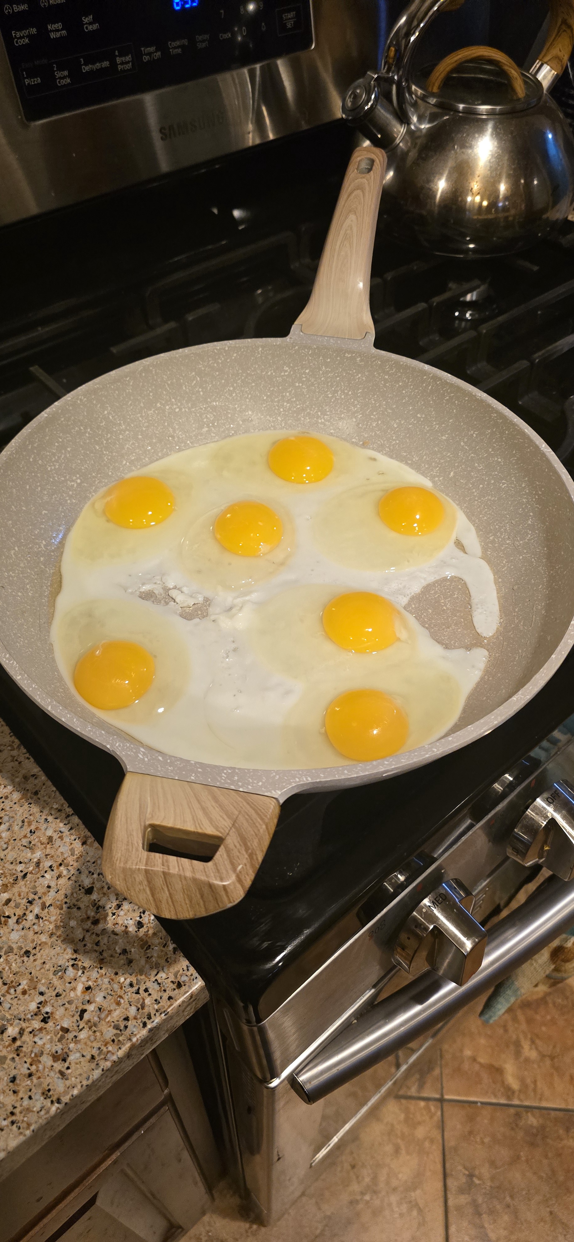 A mountain of eggs waiting to be cooked