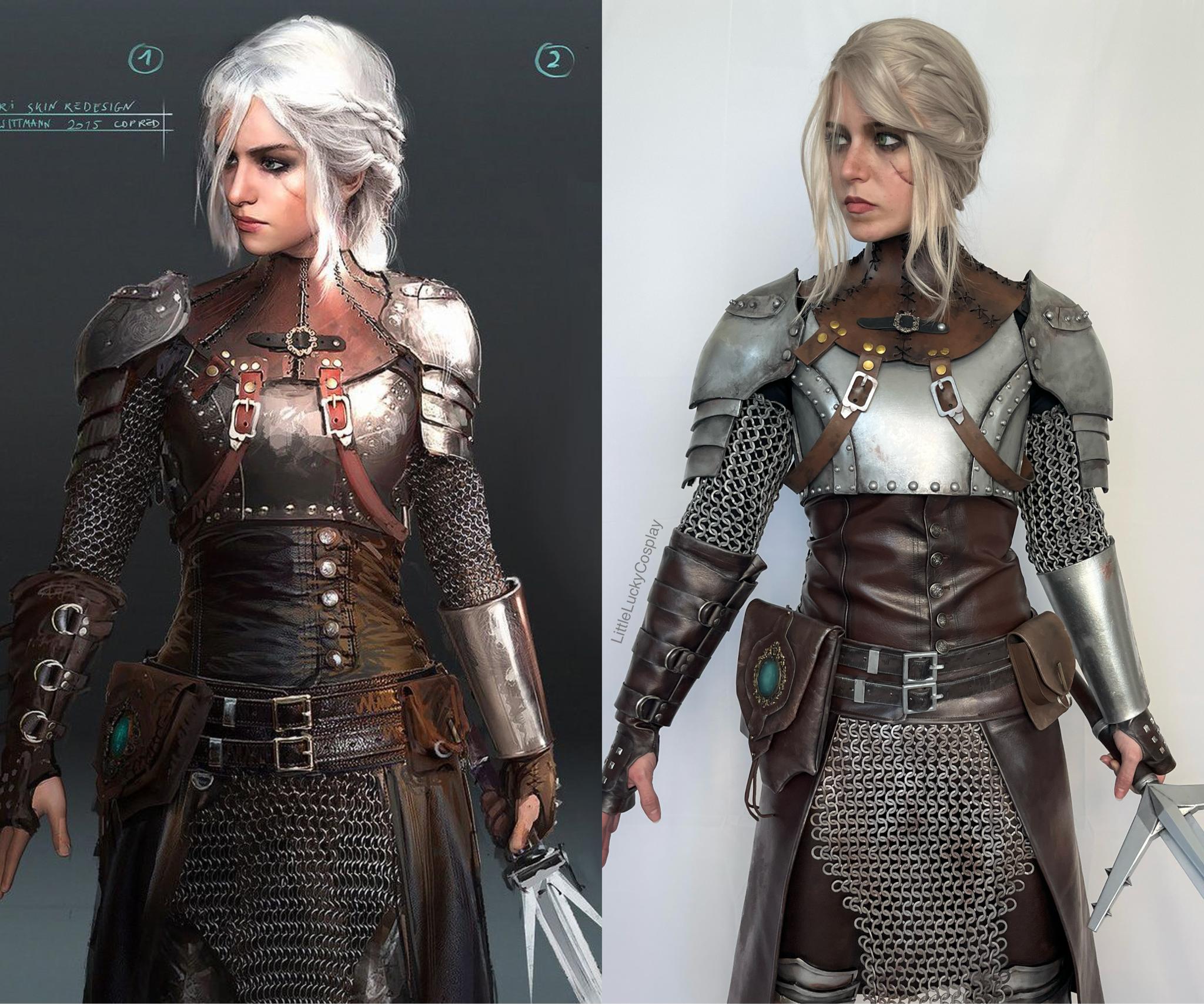 Epic Armored Ciri Cosplay from The Witcher series