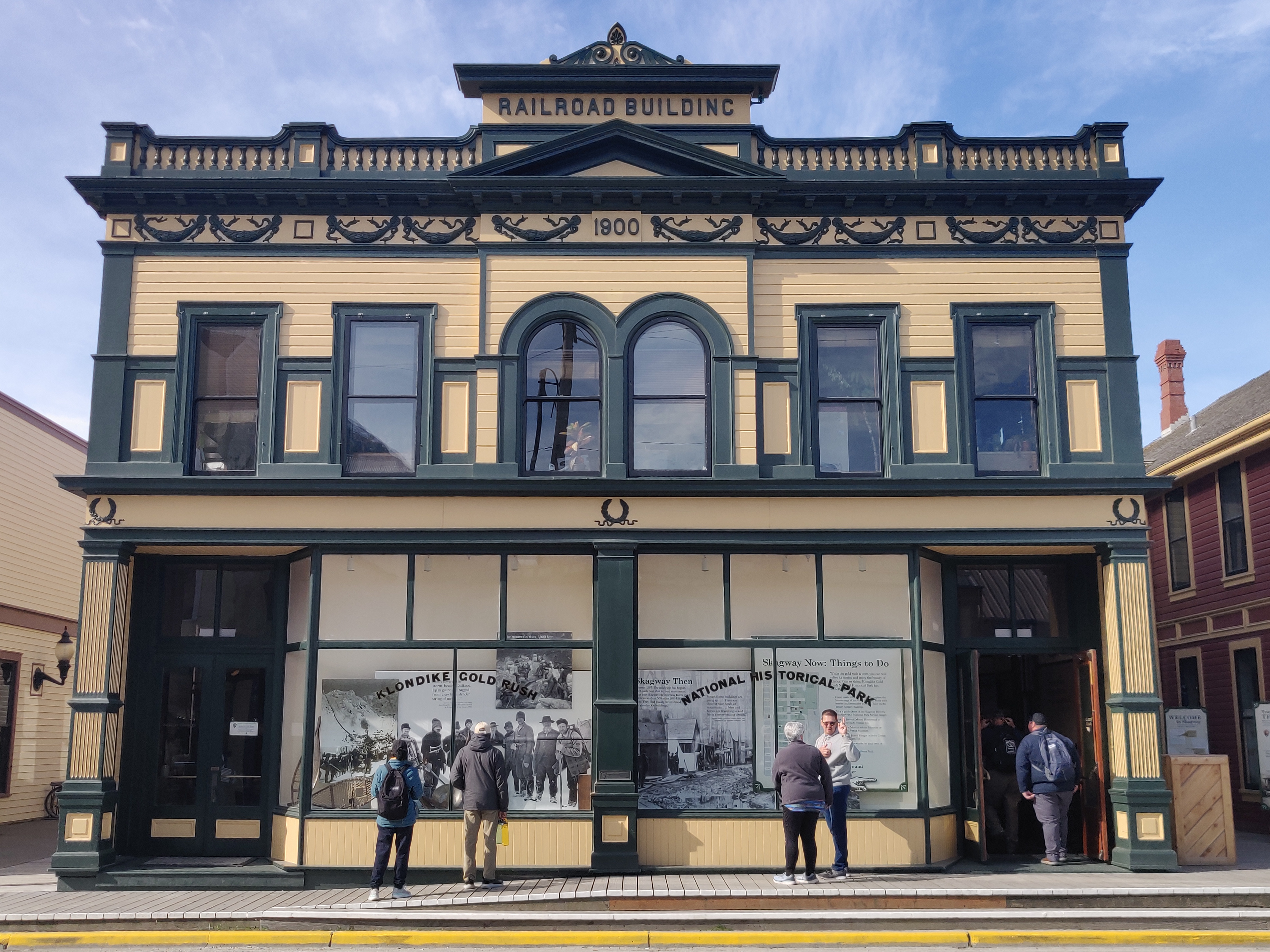 Historic Railroad Building from 1900 in Skagway, Alaska