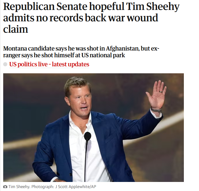 It turns out the deceitful person who claimed he was shot was just spinning a tale. What a surprise!