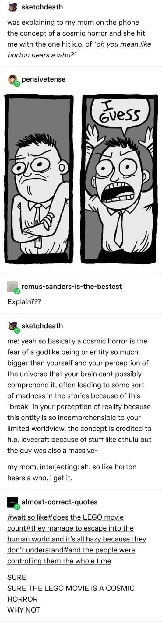 Embracing Cosmic Horror