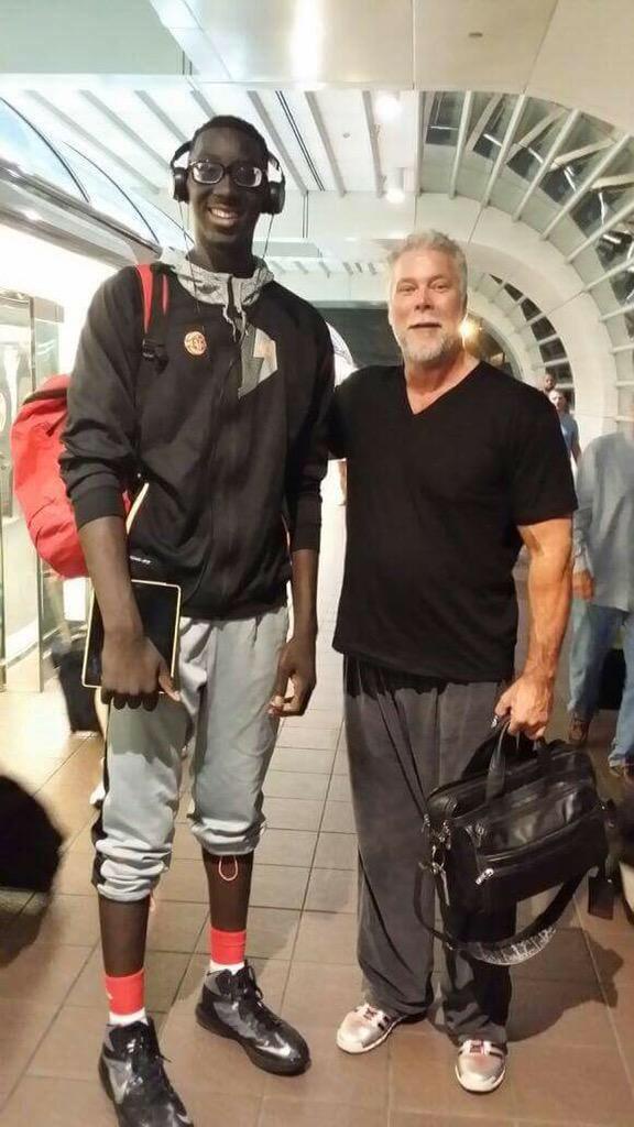 Wrestling Legend Kevin Nash Poses with NBA Giant Tacko Fall - A Height Comparison to Remember!