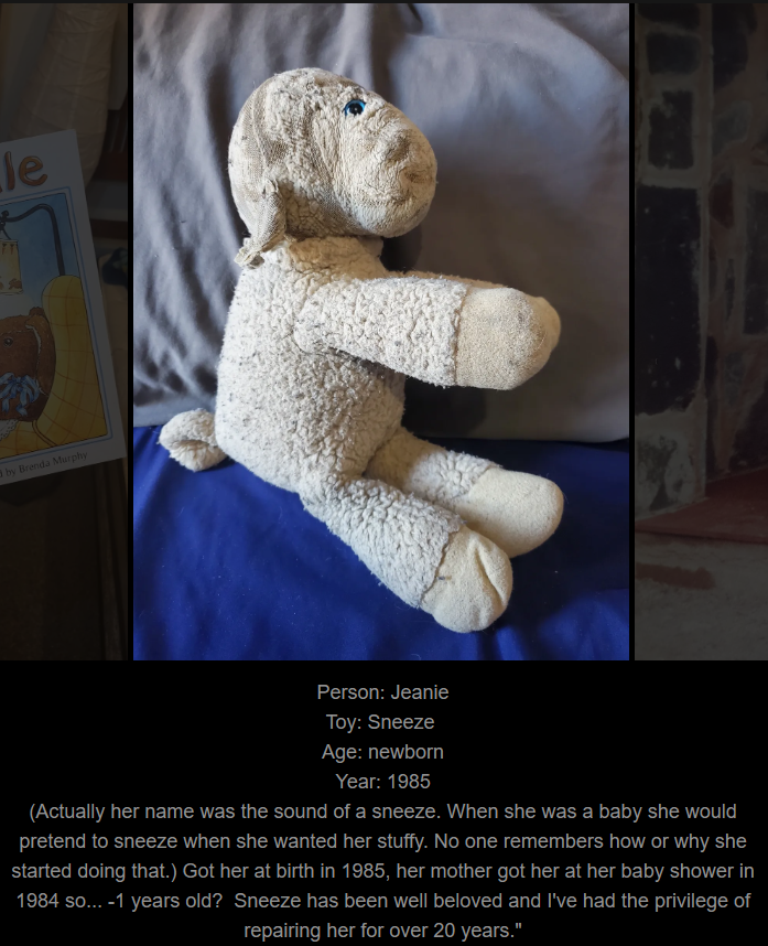 Day 762: Join Me on My Journey at www.saidtheskinhorse.com - Celebrating the Bond with Our Childhood Toys, Featuring Sneeze, Our Latest Addition!