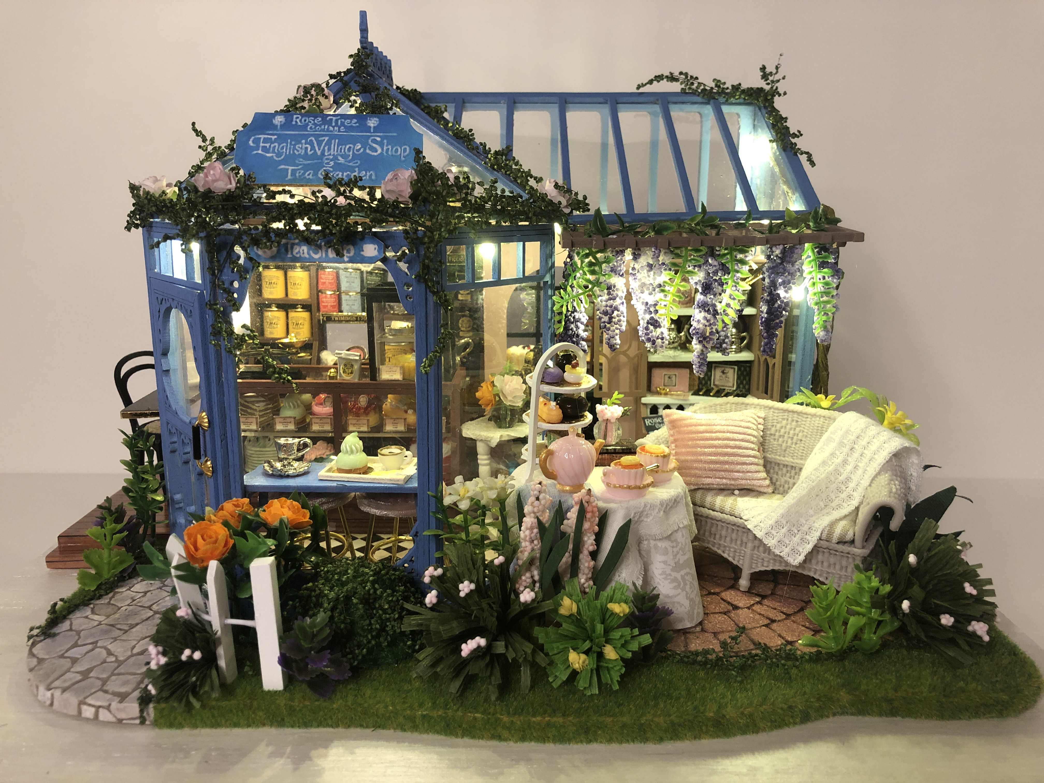 Charming Miniature Rose Garden Tea House