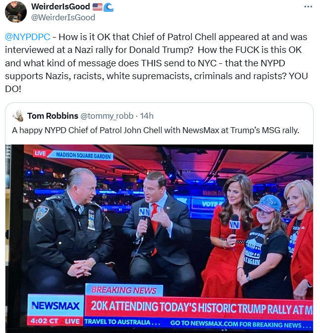NYPD's Controversial Support for MAGA Nazis at Madison Square Garden
