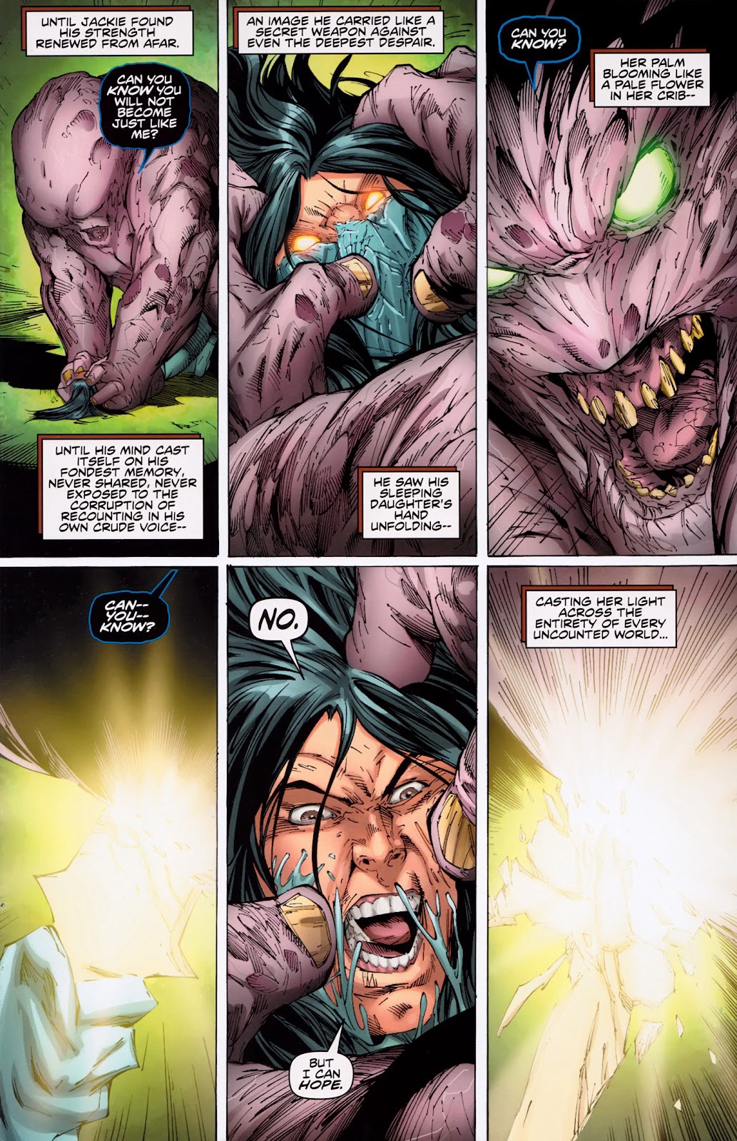 Jackie's Epic Showdown: Destroying the Heart of Darkness in The Darkness #100
