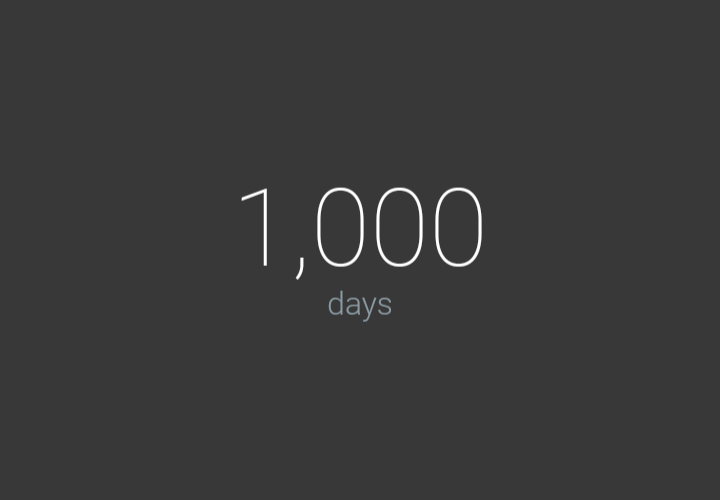 Celebrating 1000 Days of Clean and Sober Living