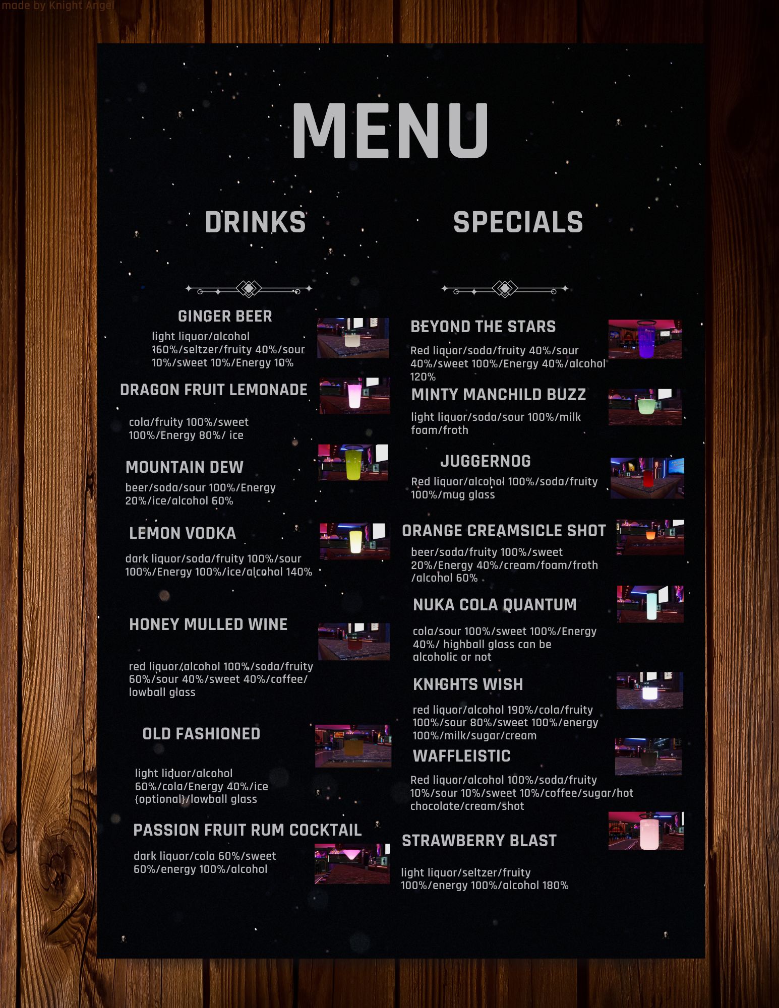 Silva Bar Menu Version 4