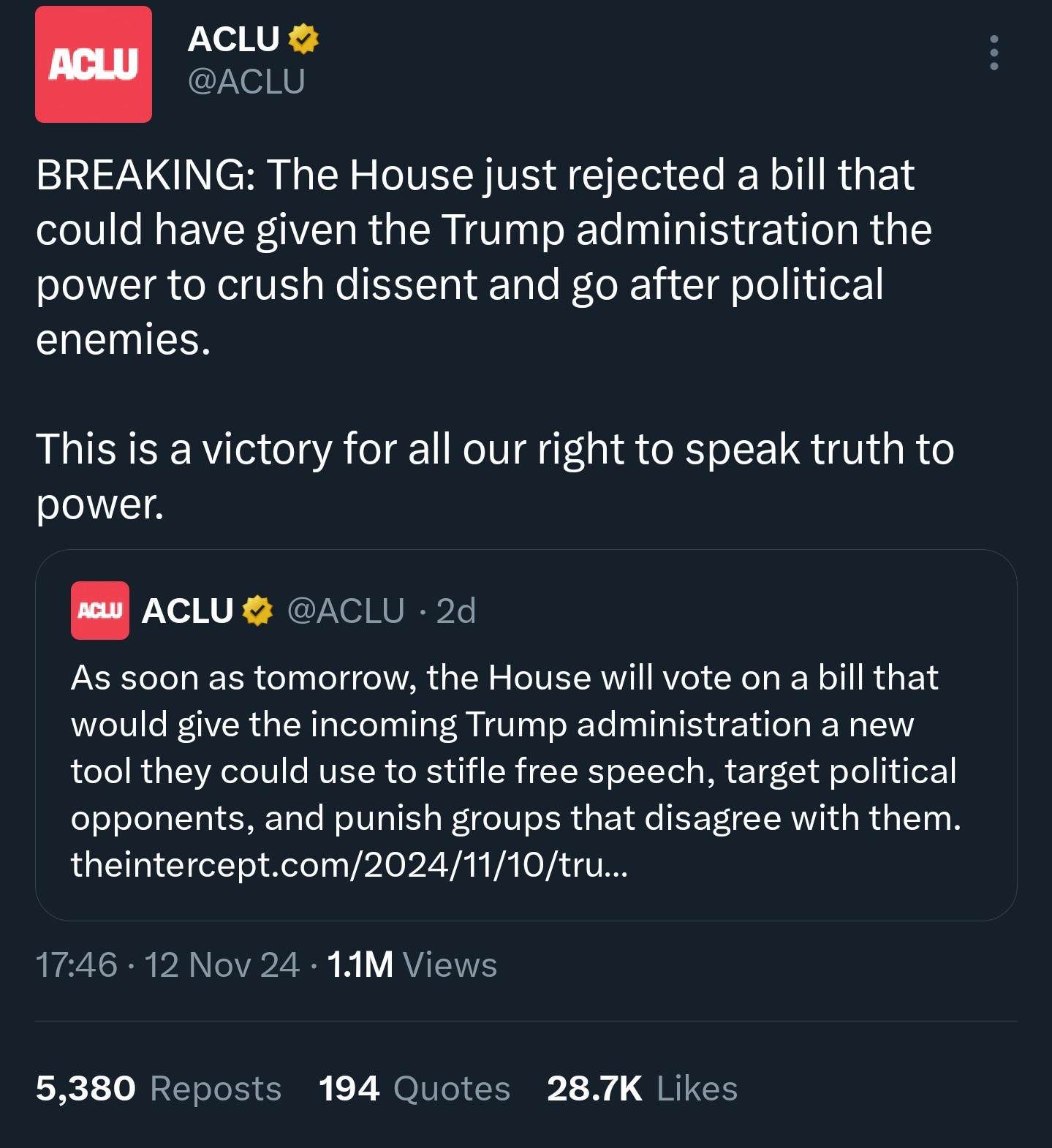Tonight, we celebrate the defeat of fascism!