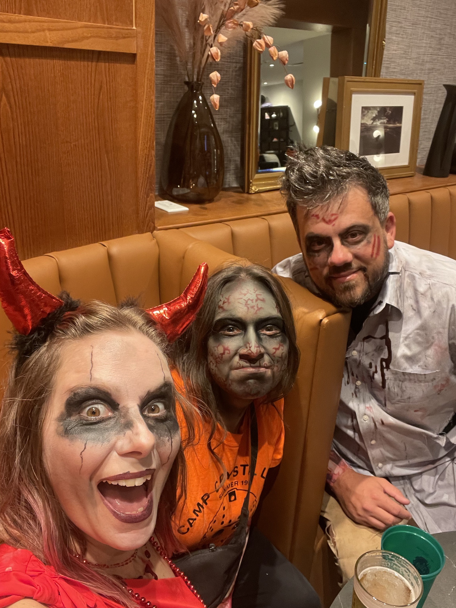 Celebrating with a zombie-themed pub crawl!