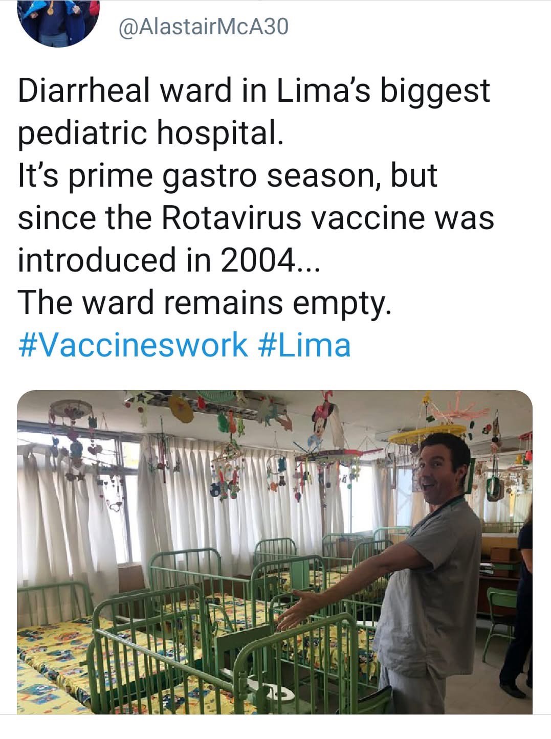 If there's one ward the nurses are eager to keep empty, it's the gastro ward. The vaccine does its job!