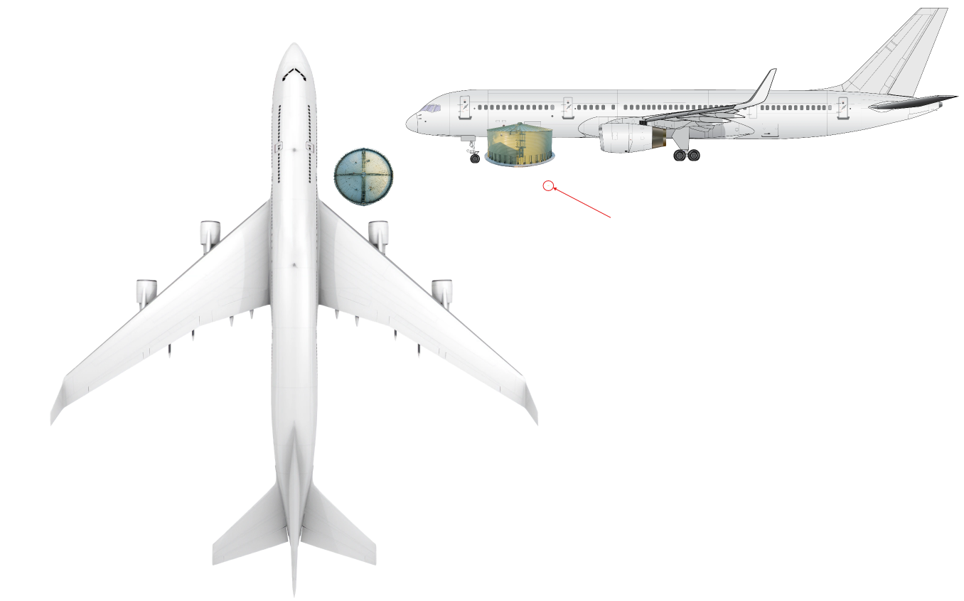 A 60,000 Gallon Water Tank Meets a 747