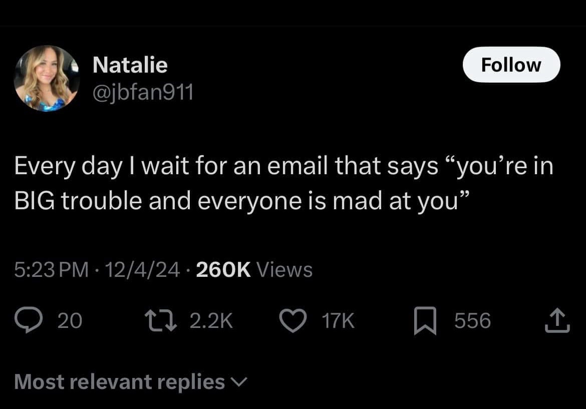 And the email will be signed off by Jesus