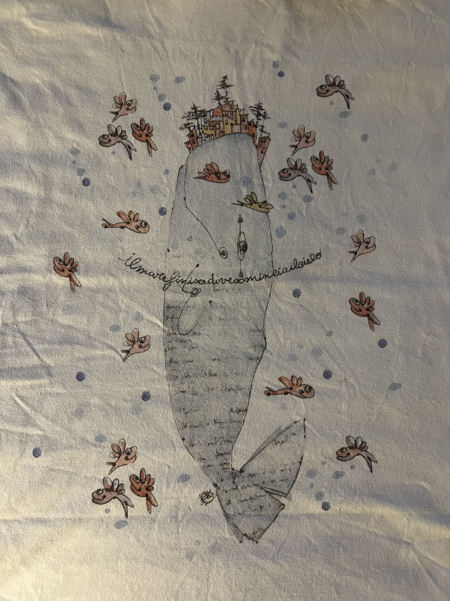 Stunning Artwork on a T-Shirt from the Charming Porto Venere, Italy
