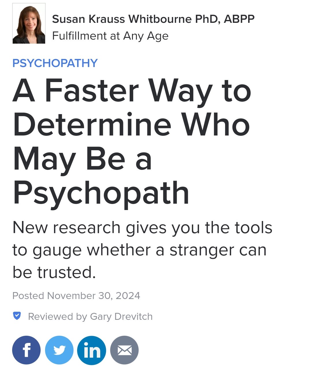 Could You Be a Psychopath?