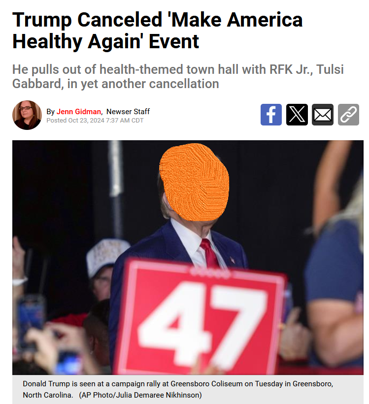 Unfit Man Unable to Join the Health Rally