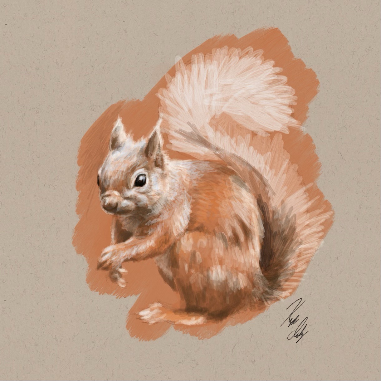 Charming Red Squirrel Artistry