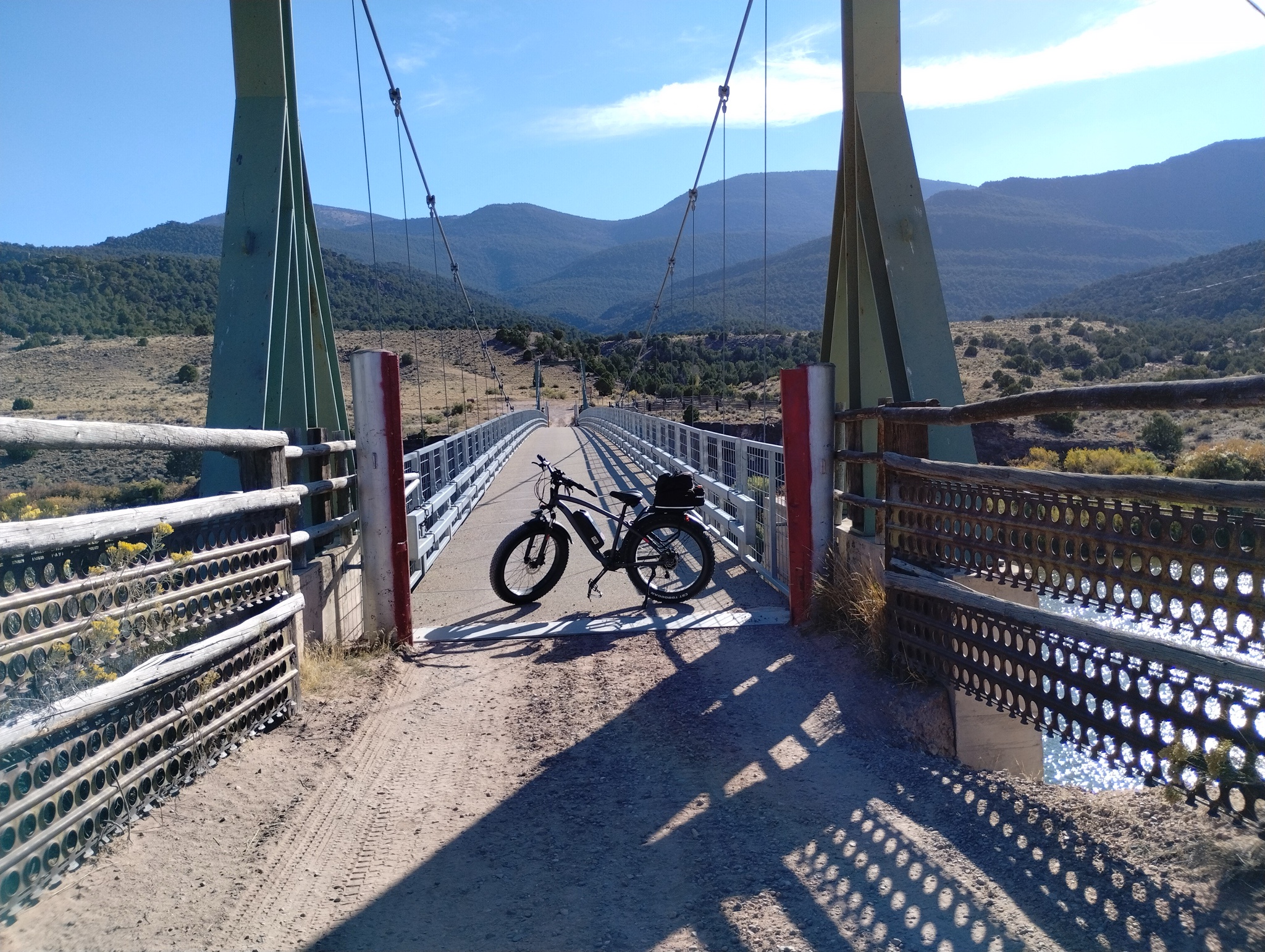 My E-Bike Adventure on the Swinging Bridge in Browns Park, Colorado - Almost 4,000 Miles in Just 10 Months!
