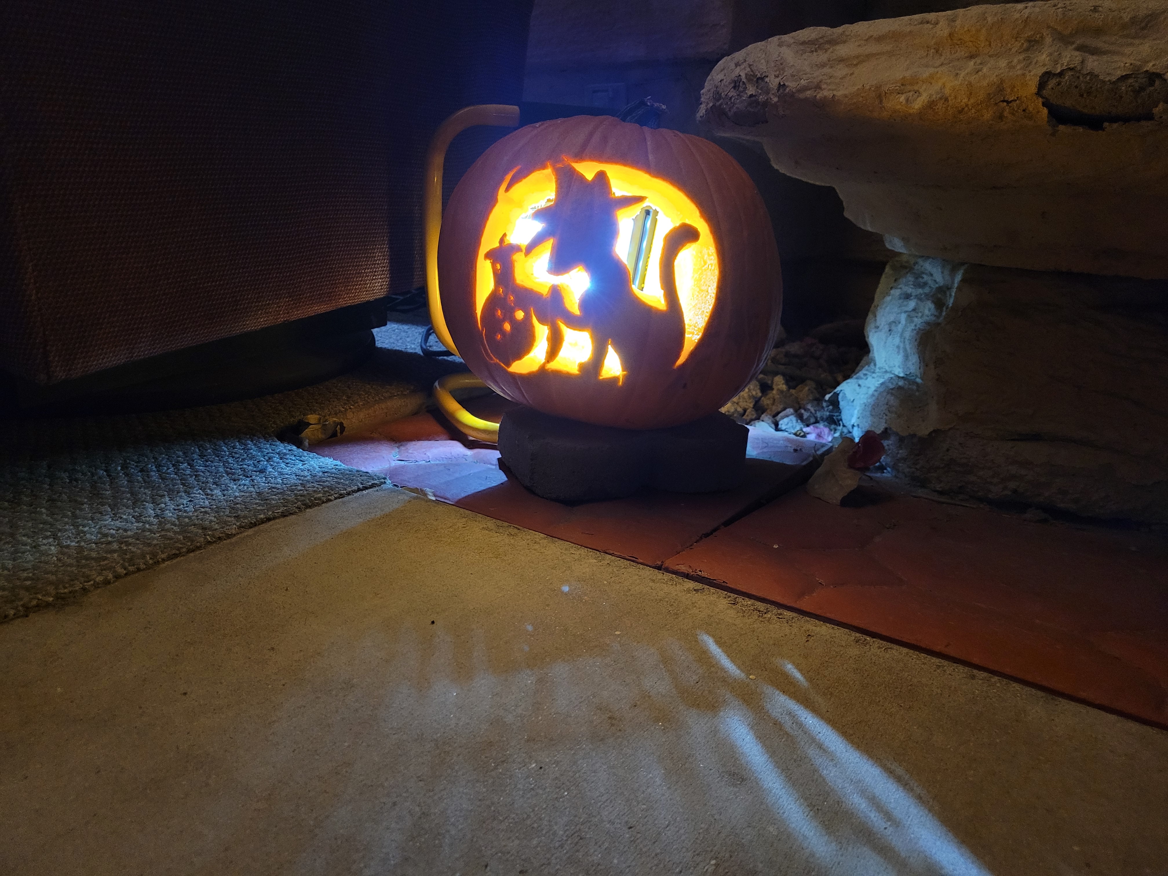 I Carved a Jack-o'-Lantern Just to Illuminate My Work Light