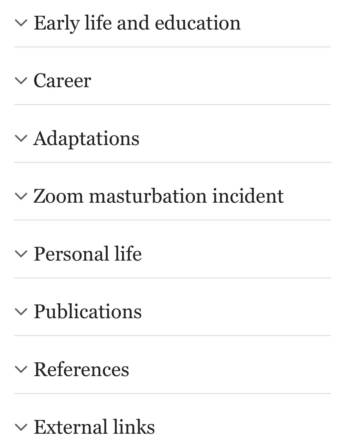 Good news: You have a Wikipedia page! Bad news: Check out these categories