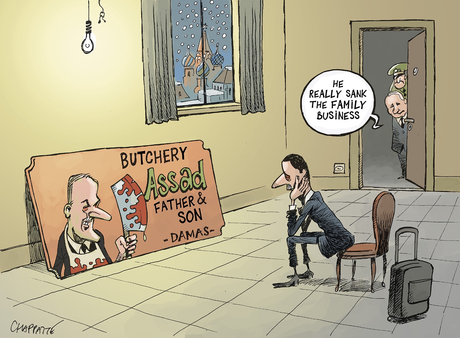 A Humorous Caricature of Putin