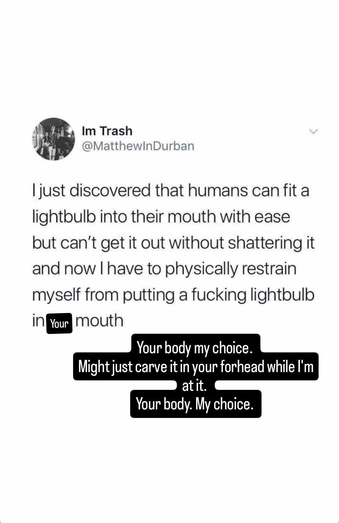 Your Body, Your Choice: A Powerful Statement