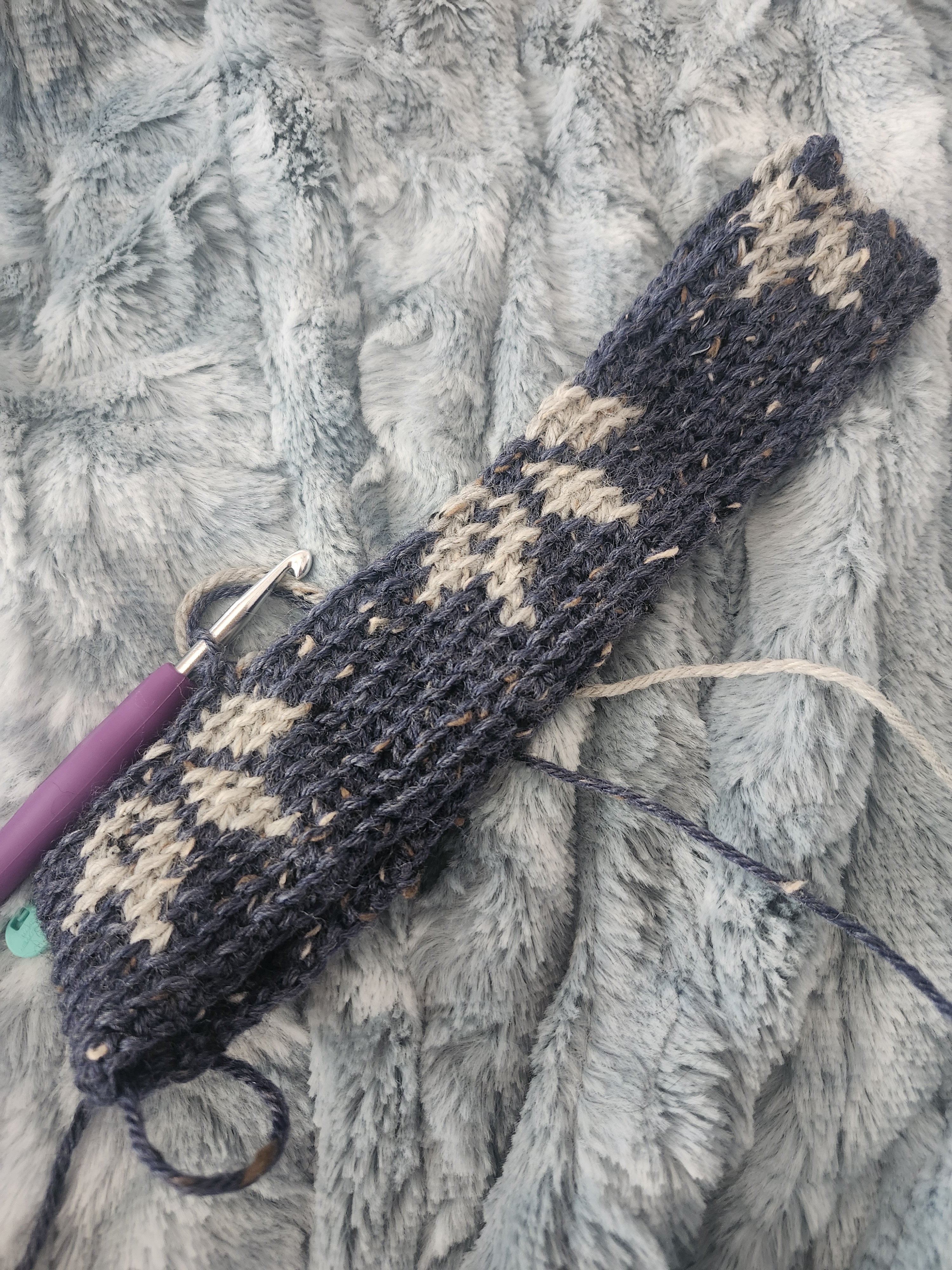 Progress update on my secret Santa hat crochet project!
