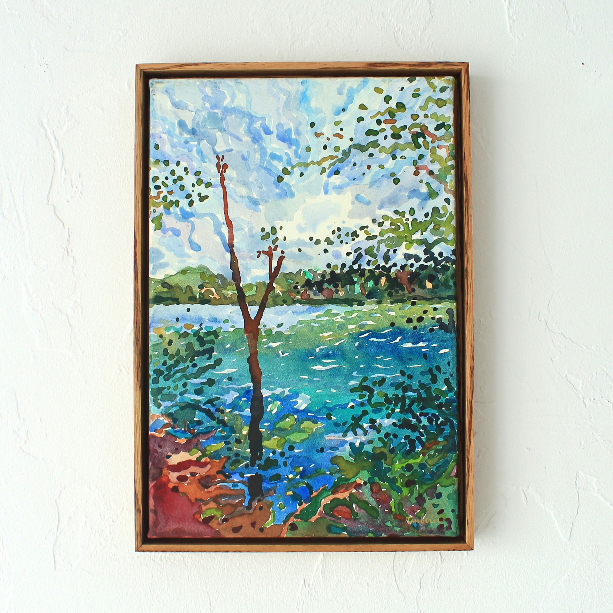 Quarry Lake Captured in a Beautiful Watercolor Painting
