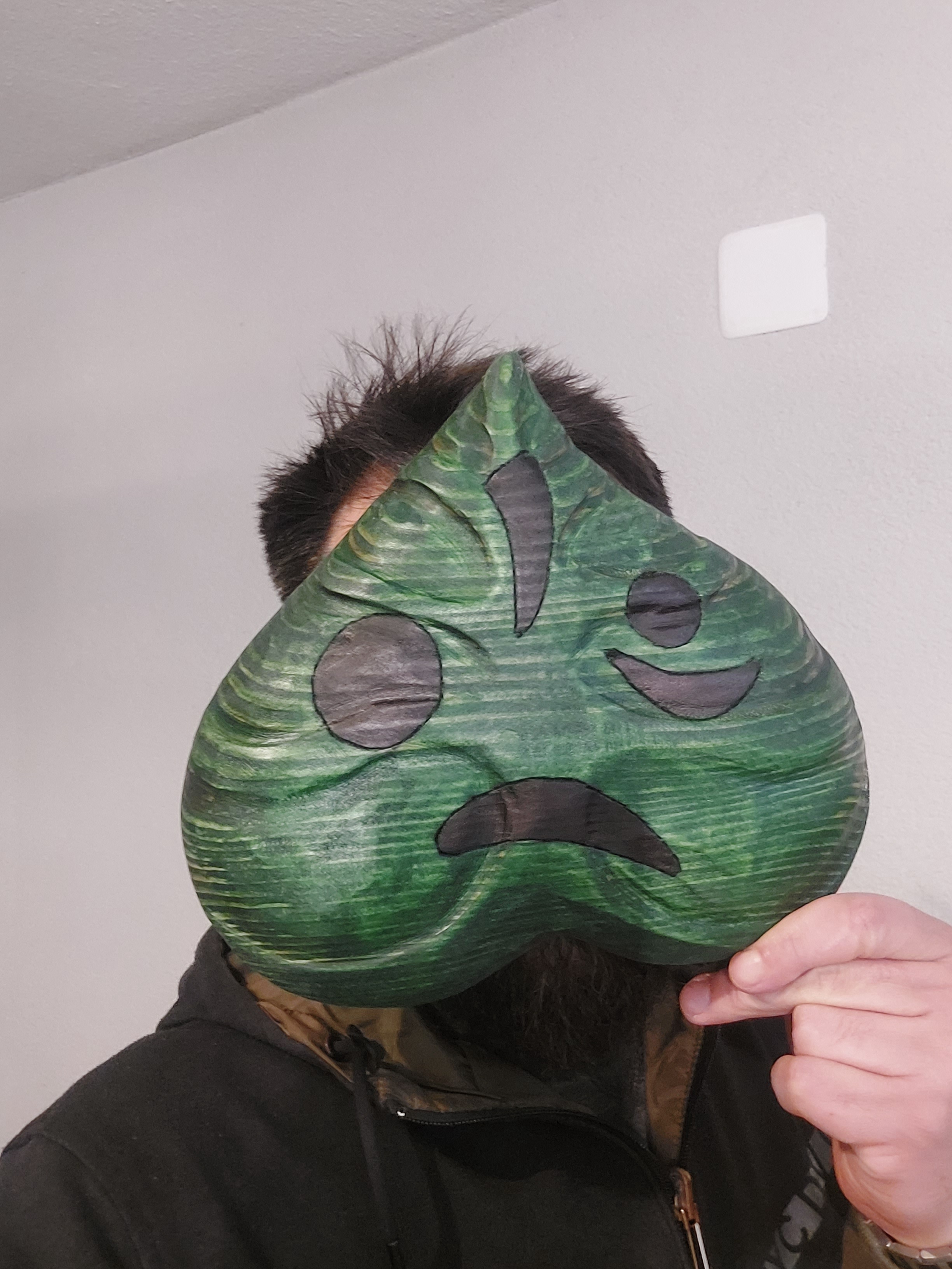 Crafting a Korok Mask from Wood: Hee Hee!