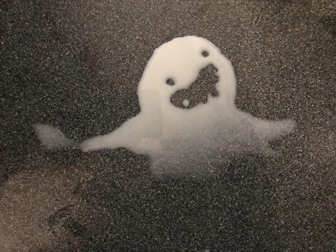 When spilled milk turns into a ghostly surprise