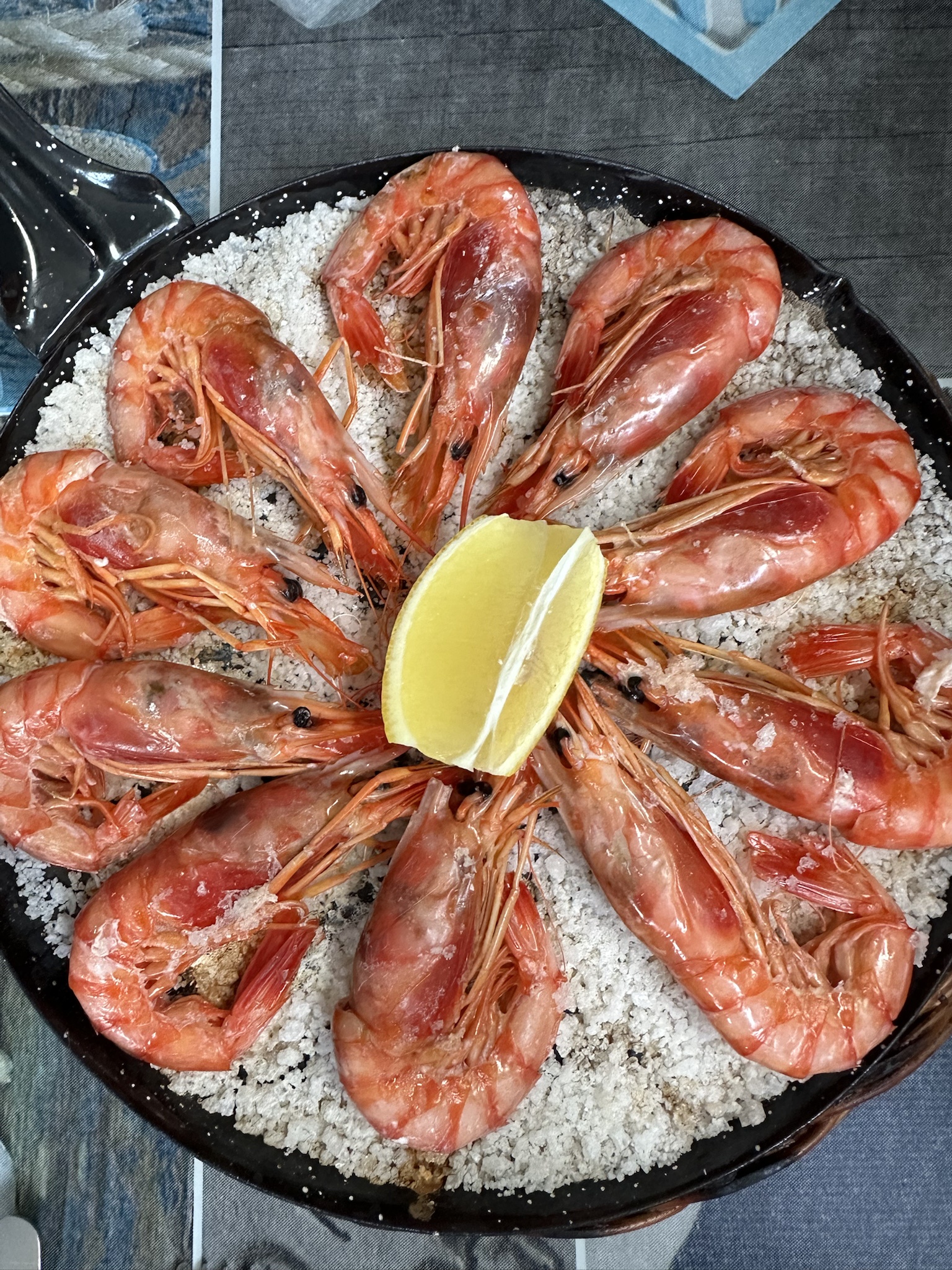 Delicious Gambas Roja with a Smile :)