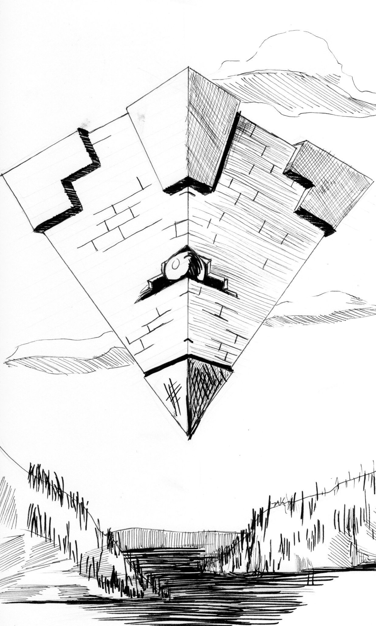 Today's Sketch: The Mysterious Pyramid