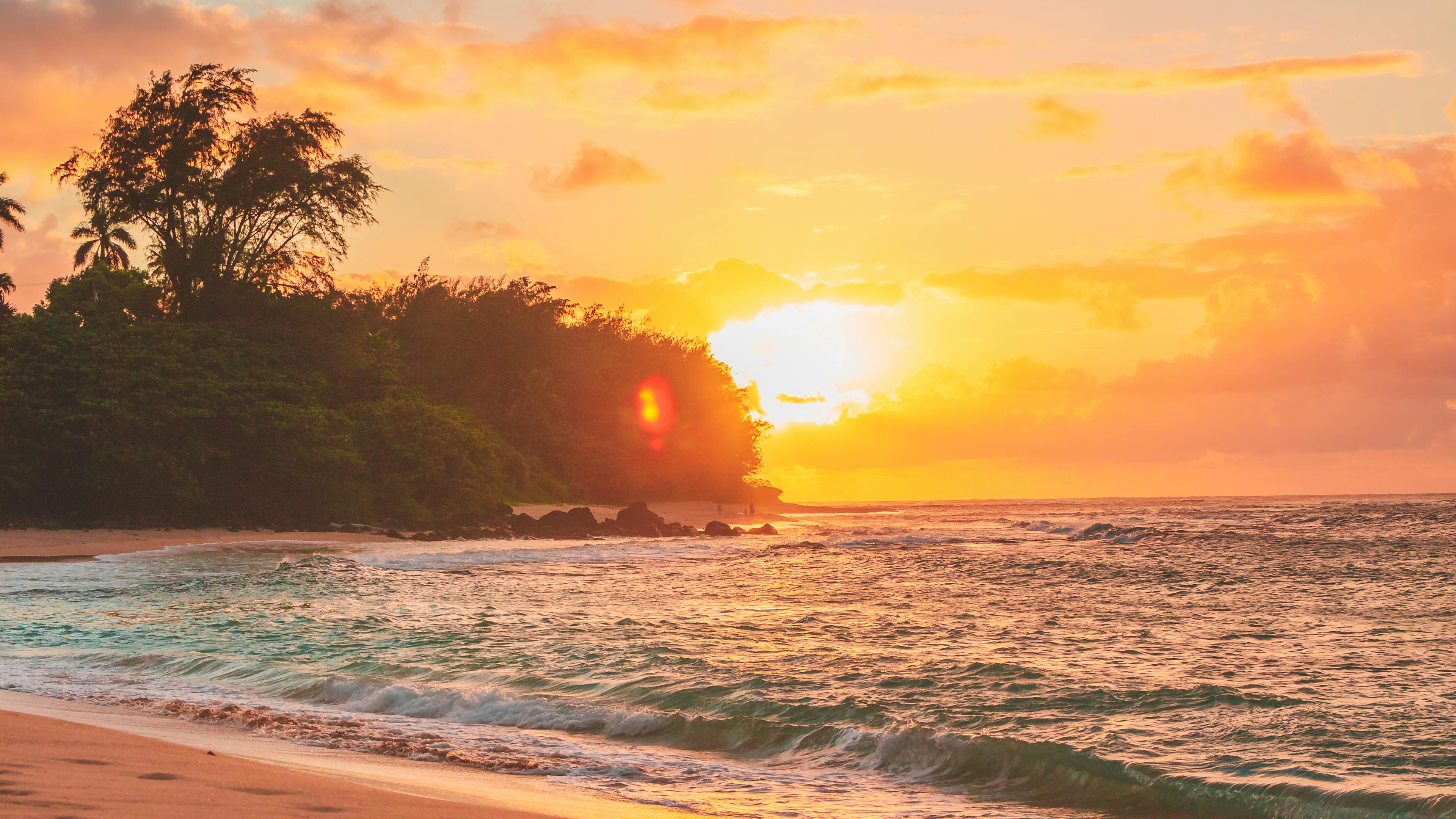 A Radiant Sunrise by the Ocean