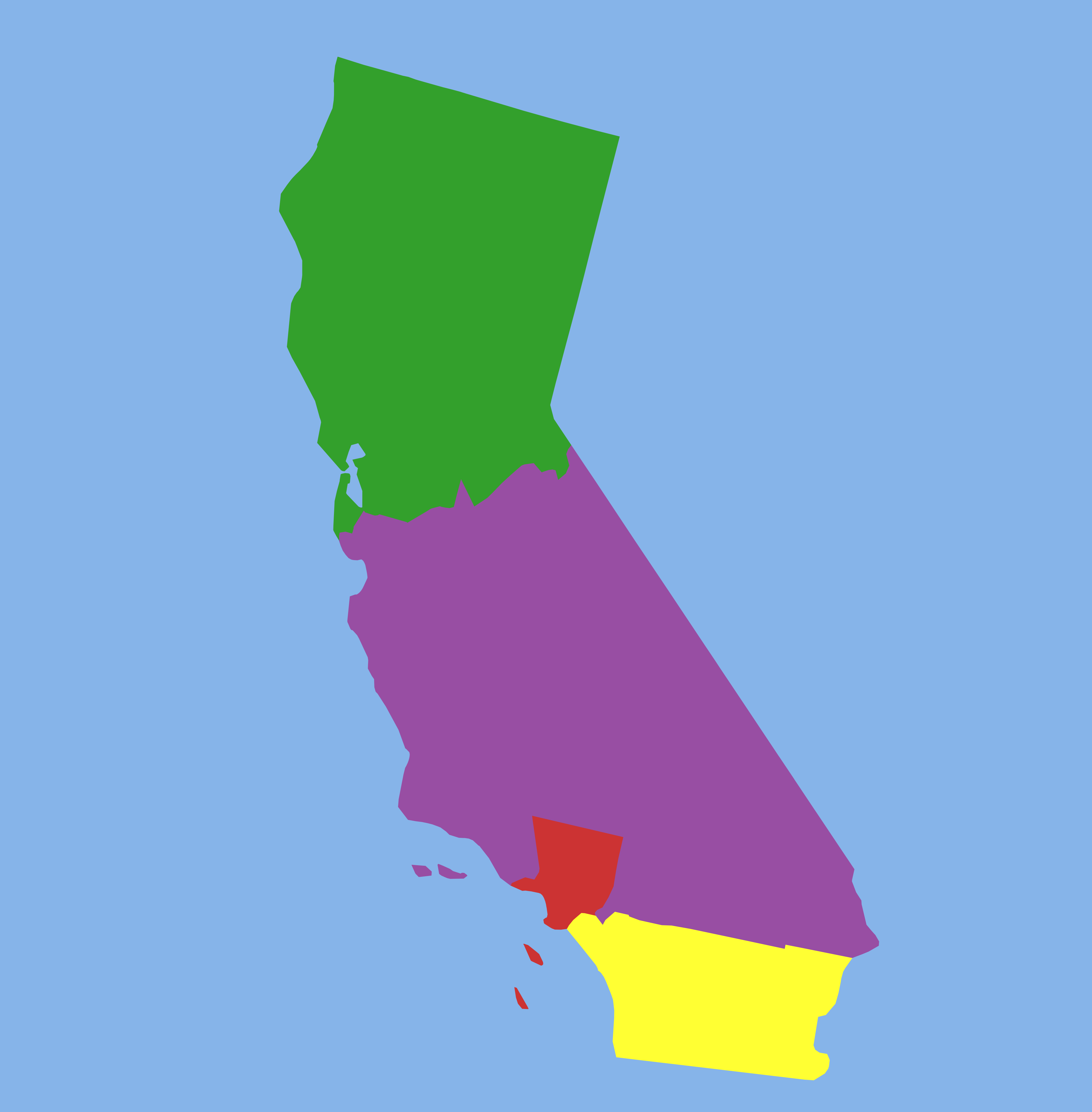 Imagining California Divided into Four States, Each with 10 Million Residents