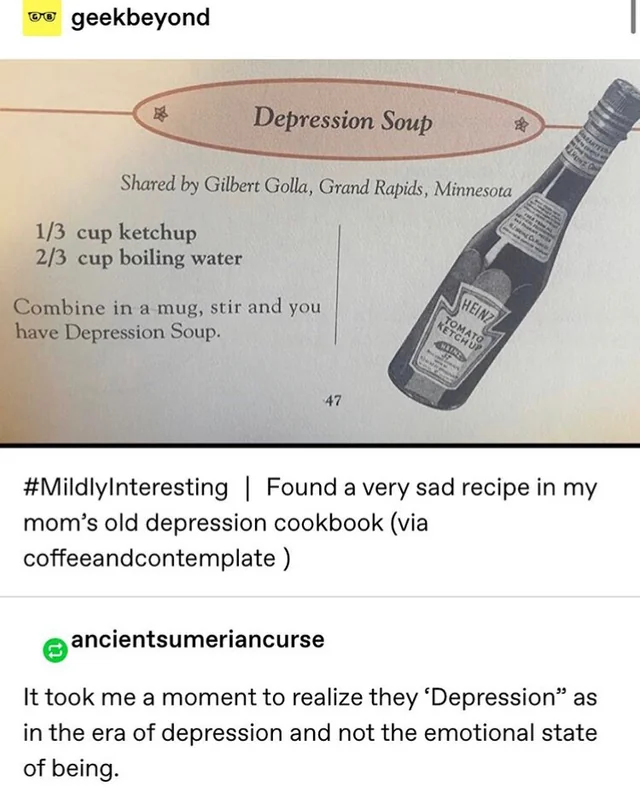 A Bowl of Depression Soup