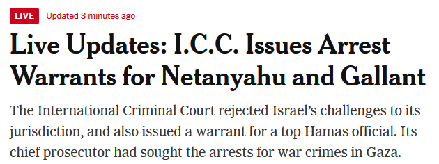 ICC Issues Arrest Warrant for Netanyahu Over Human Rights Violations