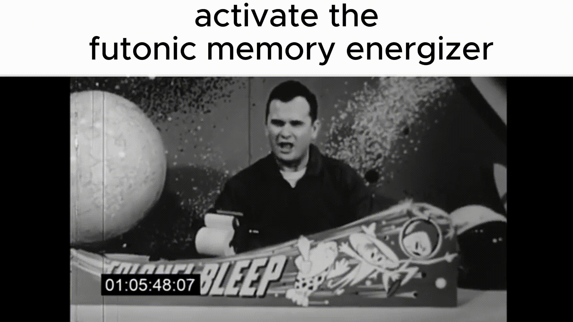 Colonel Bleep has activated the Futonic Memory Energizer!