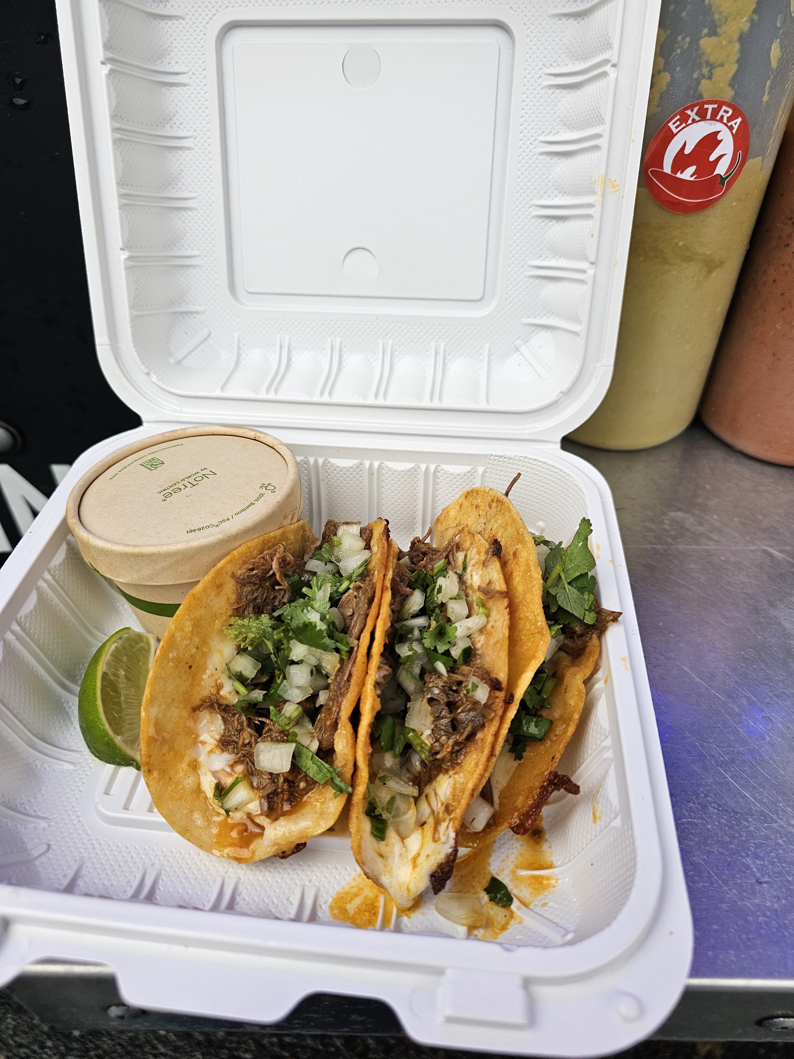Indulging in Quesabirria Tacos for Lunch